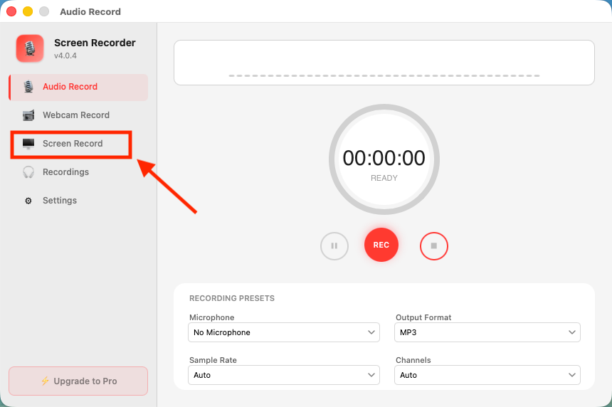 Open Yfli Screen Recorder on Mac